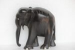 Abniwood Elephant Figure Old Antique Rare Wooden Hand Carved Home Decor - Image 5