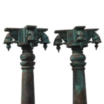 83" Indian Old Pillar Made Of Jack Wood | Antique Pillar Set of 2 - Image 3