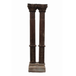 Natural Teak Architectural Columns with Concrete Bases
