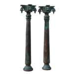 83" Indian Old Pillar Made Of Jack Wood | Antique Pillar Set of 2
