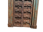 Haveli Door with Detailed Carving and Distress Color Finish - Image 2