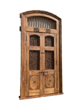 8.9 Feet large Old Indian Door With Grill Gates | Antique Rajasthani Door - Image 7