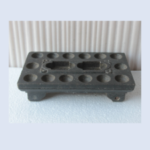 Antique Indian Pallanguzhi Board – Black Granite Mancala Game / Rustic Egg Tray Decor