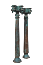 83" Indian Old Pillar Made Of Jack Wood | Antique Pillar Set of 2 - Image 5