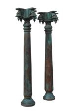 83" Indian Old Pillar Made Of Jack Wood | Antique Pillar Set of 2 - Image 4