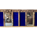 Vintage Inspired Jharokha Mirror, Indian Carved Wooden Wall Decor Mirror Frame