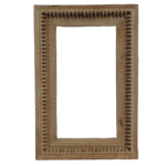 Handcrafted Wooden Mirror Frame – Vintage Carved Design