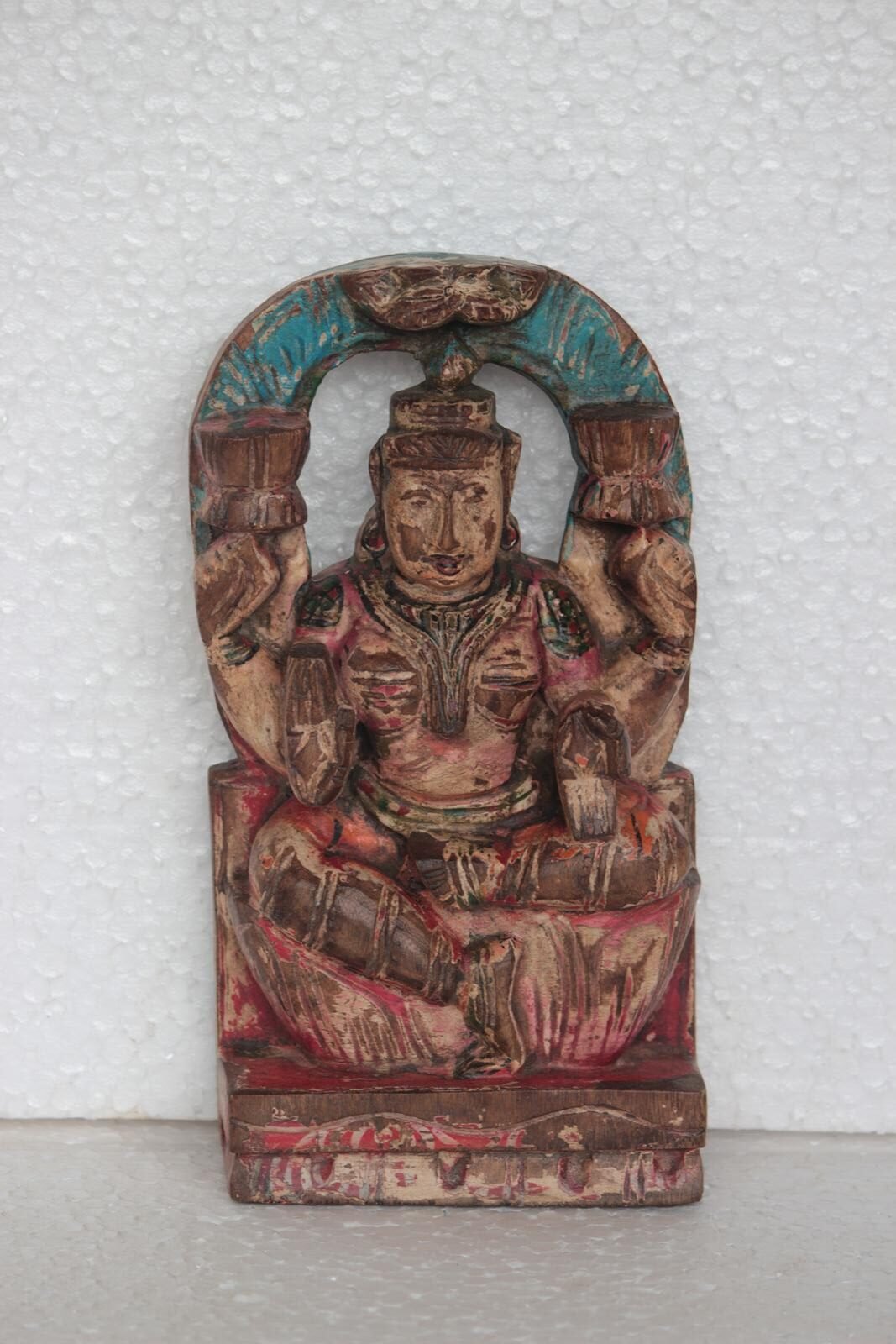 S-99-1-rotated-1.jpg Wooden Panel Carved Antique New Carving Saraswati Home Decor Collectible - Image 1
