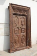 8.1 feet Large Traditional Indian Wooden Door - Image 4