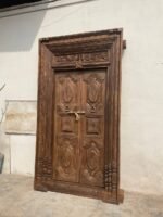 8.1 feet Large Traditional Indian Wooden Door - Image 10
