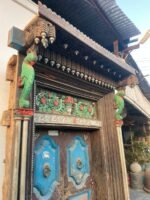 8.1 feet Traditional Antique South Indian Wooden Door - Image 9