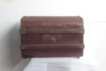 Iron Trunk Box Antique Old Vintage Brass Lock Trunk Storage Collectible, Antique Handmade Riveted Pressed Hardware Trunk Fireproof Chest - Image 2