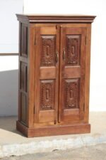 Carved Antique Teak Wood Cabinet - Image 2