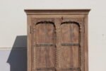 6.4 Feet Tall Door Upcycled Solid Wood Almirah, Traditional Cabinet - Image 4