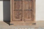 6.4 Feet Tall Door Upcycled Solid Wood Almirah, Traditional Cabinet - Image 5