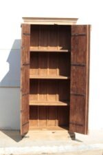 6.4 Feet Tall Door Upcycled Solid Wood Almirah, Traditional Cabinet - Image 8