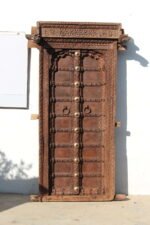 Antique Window, Traditional Carved Wooden Jarokha, 5 feet height Wall Decor Panel - Image 2