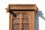 Antique Window, Traditional Carved Wooden Jarokha, 4.7 feet height Wall Decor Panel - Image 3