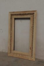 Handcrafted Wooden Mirror Frame – Vintage Carved Design - Image 5