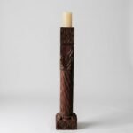 Candle Holder | Wooden 3.9 ft tall Pillar Converted Into Candle Holder