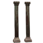Pair of 8.1 feet Indian Columns with Stone Base - Your Home Furniture Store