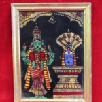 Rare Collectible Glass Frame – Depiction of Shiva and Parvati
