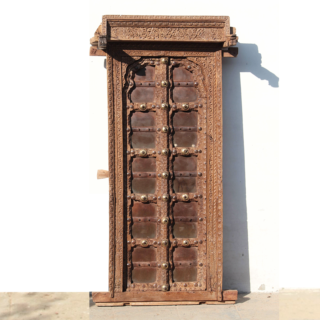 Untitled-2-1.png Antique Window, Traditional Carved Wooden 4.7 feet height Jarokha - Image 1