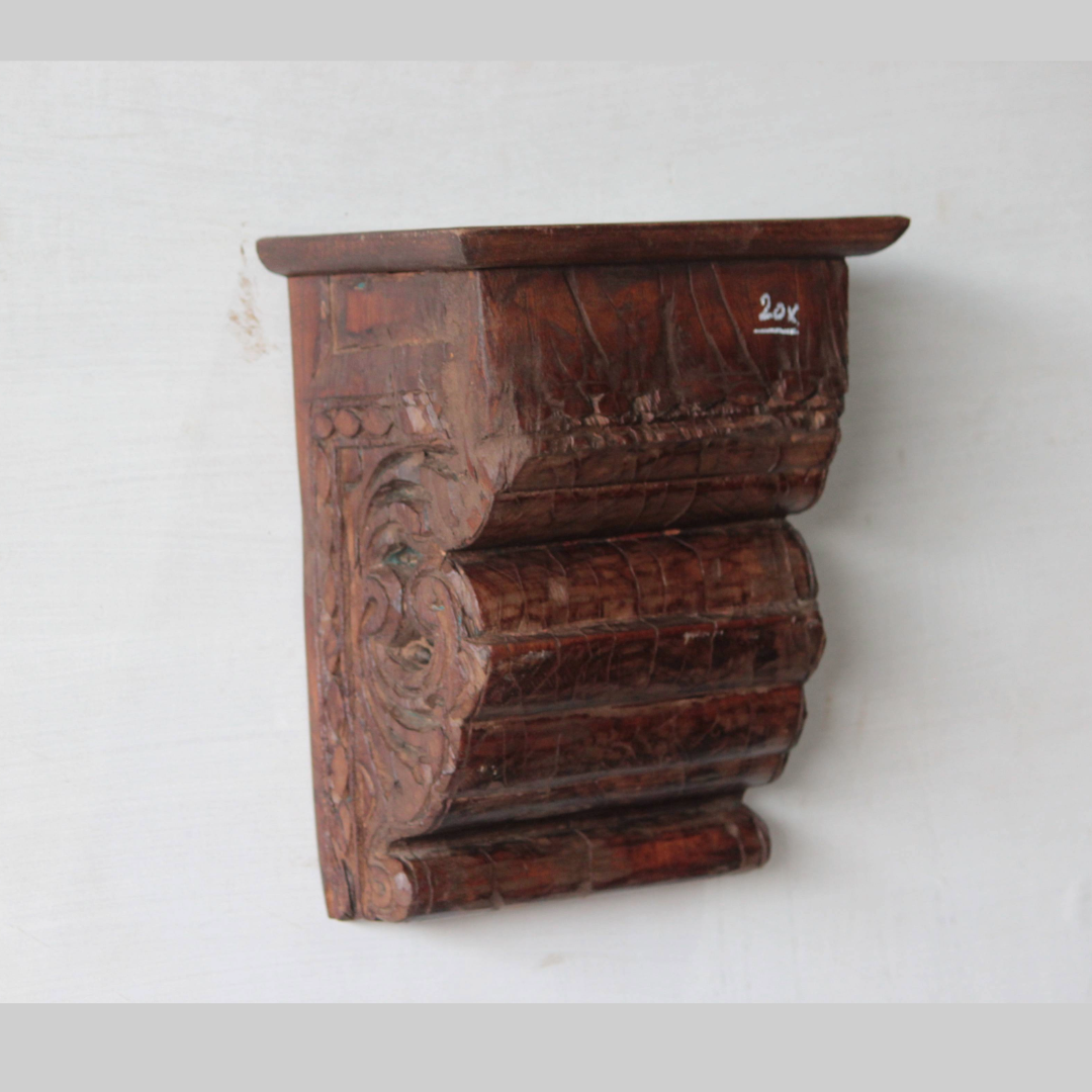 Untitled-2024-10-01T174237.897.png Hand Carved vintage Wall Shelf | Hand Carved Decorative Wooden Wall Mounted Shelf - Image 1