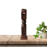 Vintage Carved Wooden Candle Holder, Wooden Candlesticks