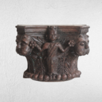 Floating Shelf Wooden Decor Art Wall Shelf | Vintage Wooden Face Carved Shelve