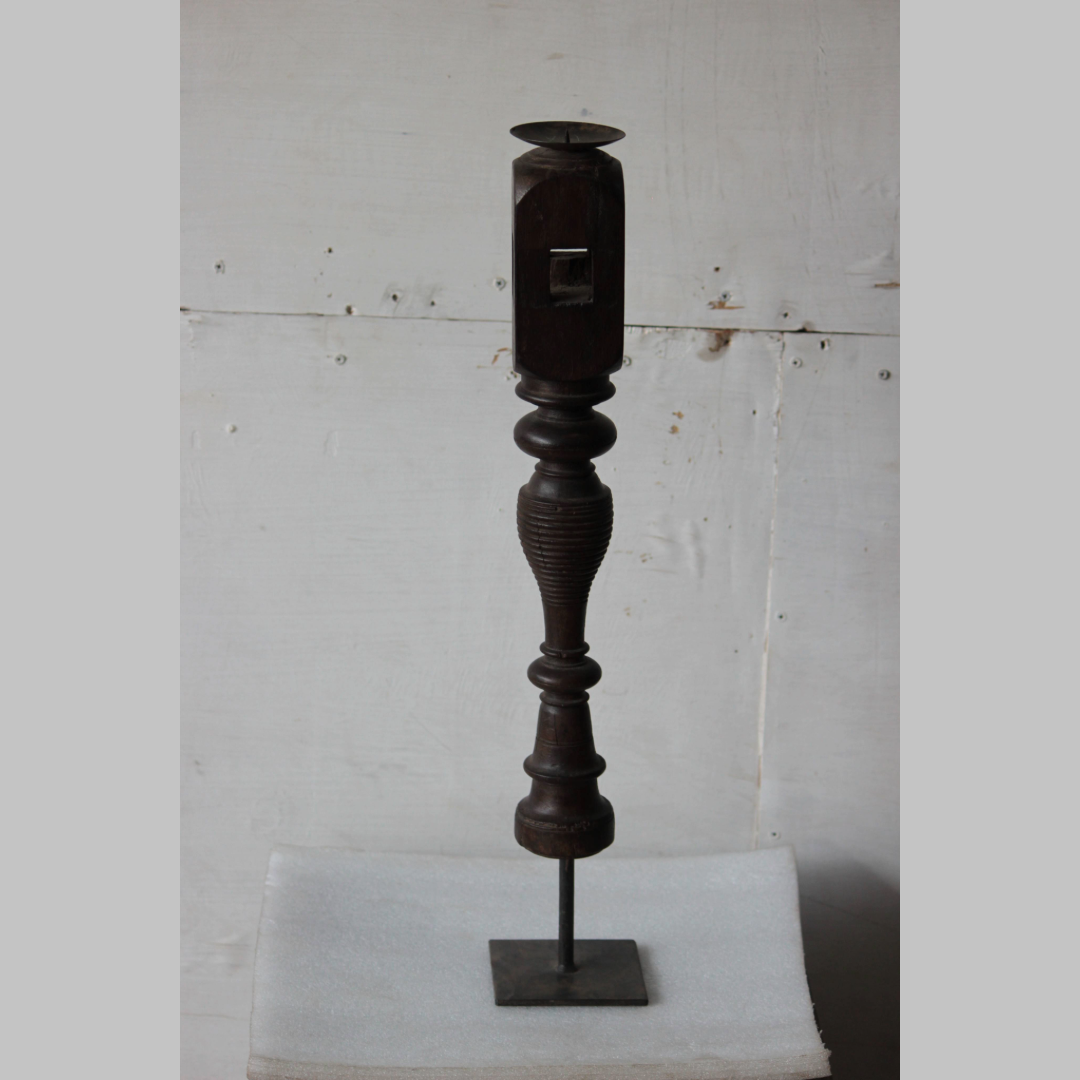 Untitled-2025-01-10T162422.860.png Wooden Candlestick Holder, Rustic Wood Candle stand - Image 1