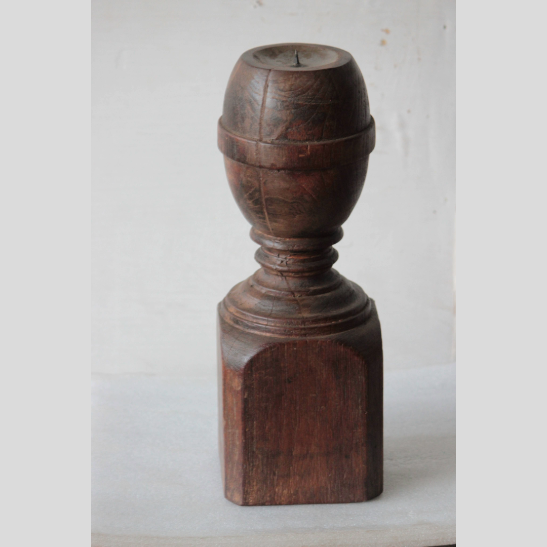 Untitled-2025-01-10T171618.665.png Wooden Candlestick Holder, Rustic Wood Candle stand - Image 1