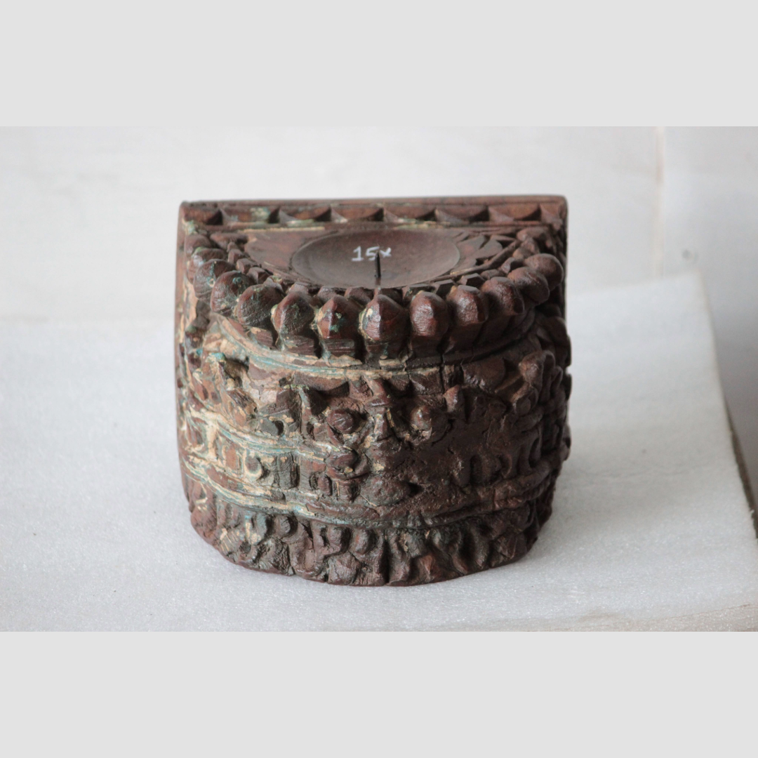 Untitled-2025-01-11T151137.174.png Wooden Candlestick Holder, Rustic Wood Candle stand - Image 1