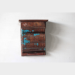 Handcrafted Vintage Wooden Wall Hanging Shelf