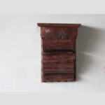 Handcrafted Vintage Wooden Wall Hanging Shelf