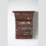 Handcrafted Vintage Wooden Wall Hanging Shelf