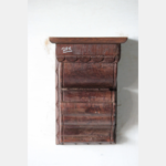 Handcrafted Vintage Wooden Wall Hanging Shelf