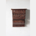 Handcrafted Vintage Wooden Wall Hanging Shelf