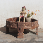 Old Wooden Chakki Center Table Coffee Table Home Decor Table