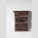 Handcrafted Vintage Wooden Wall Hanging Shelf
