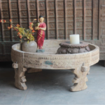 2.3 feet wide Old Wooden Chakki Center Table Coffee Table Home Decor Table