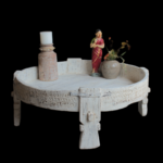 Indian Carved Chakki Table, Coffee Table, Vintage Indian Grinder Table