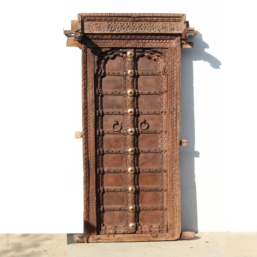 Untitled-2025-01-25T172848.468.png Antique Window, Traditional Carved Wooden Jarokha, 5 feet height Wall Decor Panel - Image 1