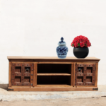 6.6 feet wide Solid Wood TV Unit, Vintage Reclaimed TV Stand