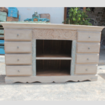 Classic Antique Wooden Sideboard - Handcrafted Vintage Storage Solution