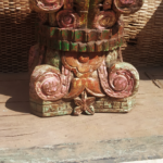 15" Wooden Stool with Great Carving Details - Image 3