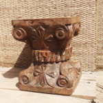 Wooden Table- Carved Vintage Stool