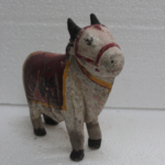 Antique Wooden Nandi Figurine