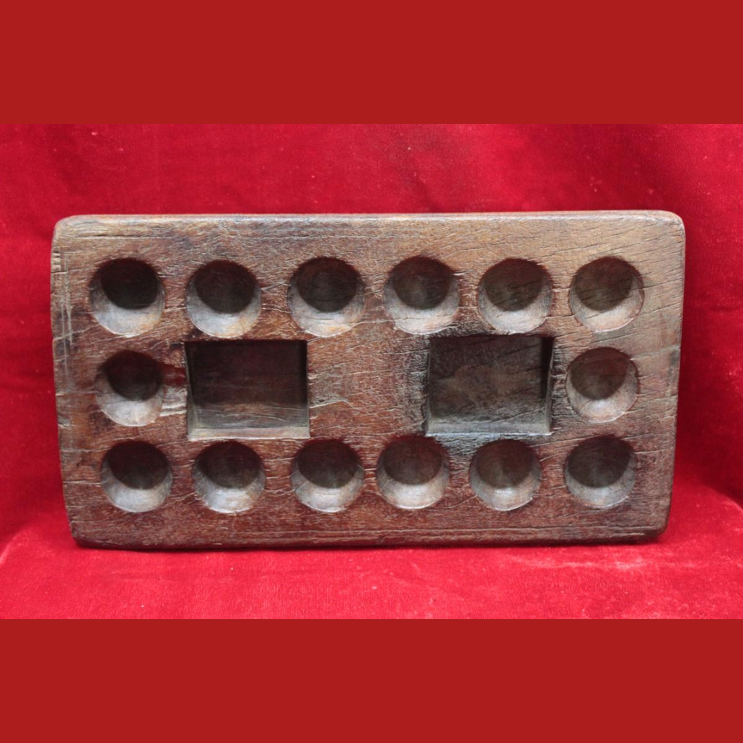 Untitled-2025-07-15T171147.687.png Old Vintage Indian Handmade Wooden Egg Tray, a truly unique game collectible - Image 1
