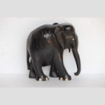 Elephant Figure Carved Abniwood Old Vintage Antique Rare Wooden Home Decor